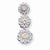Sterling Silver Yellow & Clear CZ Flower Pendant, Pendants for Necklace