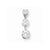 Sterling Silver 3-stone CZ pendant, Pretty Pendants for Necklace