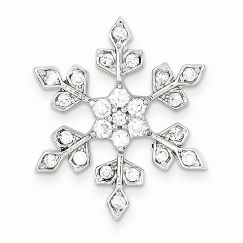Sterling Silver CZ Slide Pendant, Stylish Pendants for Necklace