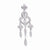 Sterling Silver Fancy CZ Chandelier Style Pendant, Pendants for Necklace