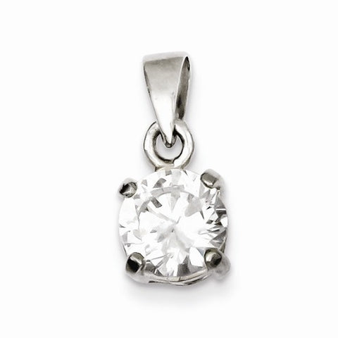 Sterling Silver CZ Pendant, Classy Pendants for Necklace