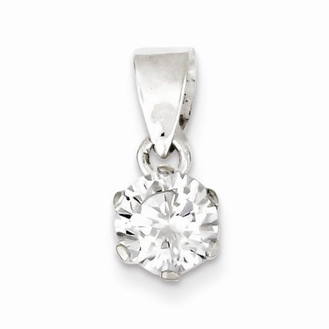 Sterling Silver CZ Pendant, Alluring Pendants for Necklace