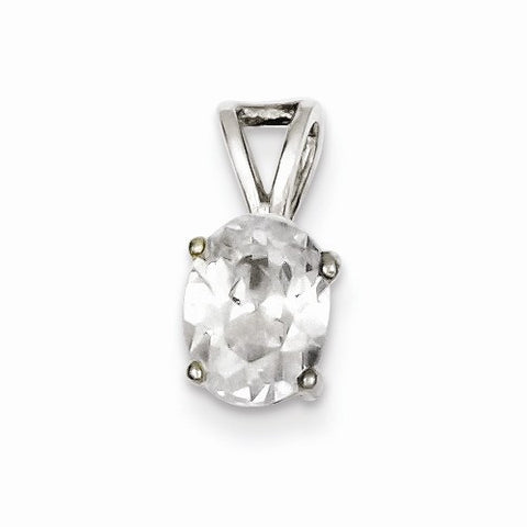 Sterling Silver CZ Pendant, Appealing Pendants for Necklace