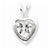 Sterling Silver CZ Heart Pendant, Charm