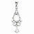 Sterling Silver CZ Pendant, Dazzling Pendants for Necklace