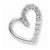 Sterling Silver CZ Heart Pendant, Beautiful Pendants for Necklace