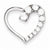 Sterling Silver CZ Heart Journey pendant, Fine Pendants for Necklace