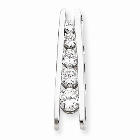 Sterling Silver CZ Journey Pendant, Stylish Pendants for Necklace