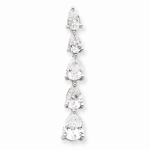 Sterling Silver CZ Journey Pendant, Alluring Pendants for Necklace