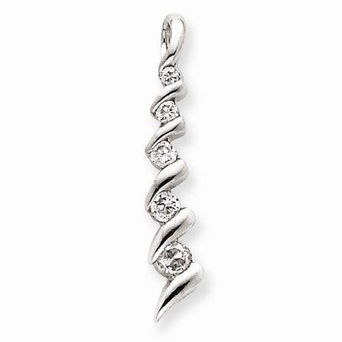 Sterling Silver CZ Journey Pendant, Alluring Pendants for Necklace
