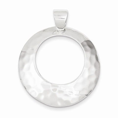 Sterling Silver Hammered Circle Pendant, Pendants for Necklace
