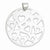 Sterling Silver Round Cut-Out Hearts Pendant, Pendants for Necklace