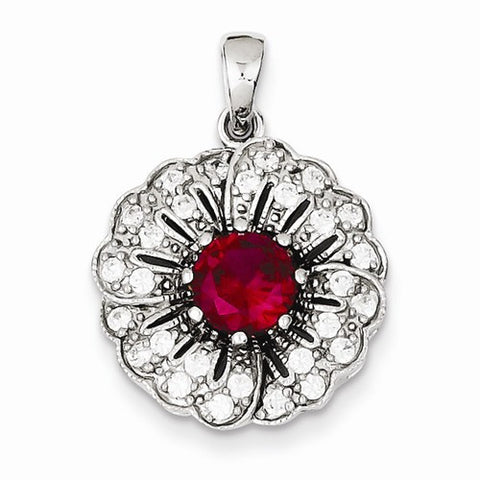 Sterling Silver CZ Pendant, Stylish Pendants for Necklace