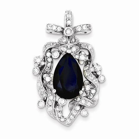 Sterling Silver CZ Pendant, Appealing Pendants for Necklace