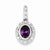 Sterling Silver Purple CZ pendant, Dazzling Pendants for Necklace