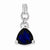 Sterling Silver Purple CZ Triangle Pendant, Pendants for Necklace
