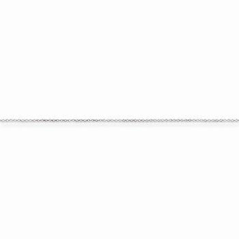 Sterling Silver Rhodium Plated Ext Fancy Rolo Chain
