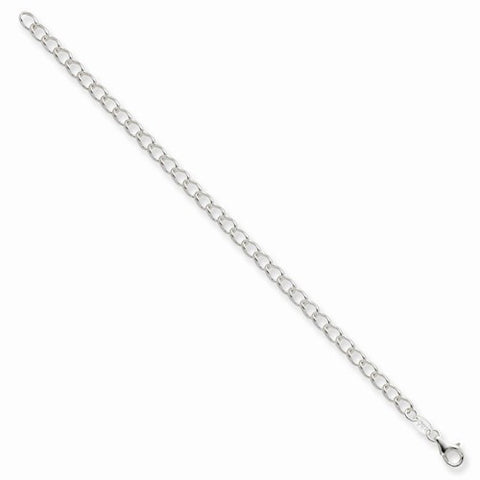 Amore La Vita Sterling Silver 4.5mm Half round Wire Curb Charm