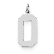 Sterling Silver Large Polished Number 0 Charm hide-image