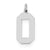 Sterling Silver Large Polished Number 0 Charm hide-image