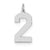 Sterling Silver Large Polished Number 2 Charm hide-image