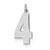 Sterling Silver Large Polished Number 4 Charm hide-image