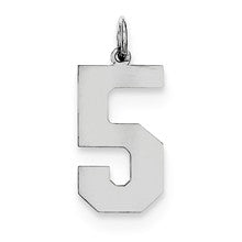 Sterling Silver Large Polished Number 5 Charm hide-image