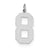 Sterling Silver Large Polished Number 8 Charm hide-image