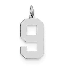 Sterling Silver Large Polished Number 9 Charm hide-image