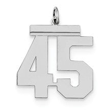 Sterling Silver Large Polished Number 45 Charm hide-image