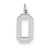Sterling Silver Medium Satin Number 0 Charm hide-image