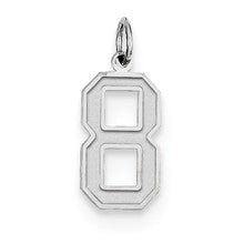 Sterling Silver Medium Satin Number 8 Charm hide-image