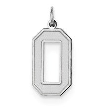 Sterling Silver Large Satin Number 0 Charm hide-image