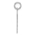 Large Satin Number 7 Charm in Sterling Silver
