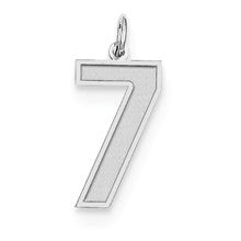 Sterling Silver Large Satin Number 7 Charm hide-image