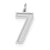 Sterling Silver Large Satin Number 7 Charm hide-image