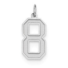 Sterling Silver Large Satin Number 8 Charm hide-image