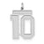 Sterling Silver Large Satin Number 10 Charm hide-image