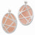 Sterling Silver Rose Rhodium 3 Piece Oval Earrings