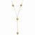 Sterling Silver Rhodium Bead Drop Necklace