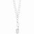 Sterling Silver & Rhodium Fancy Crescent Dangle Necklace
