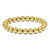 Sterling Silver Gold-Tone High Polished Stretch Bracelet