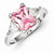 Sterling Silver Pink and clear CZ Ring