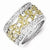 Sterling Silver & Vermeil Fancy Polished CZ Ring