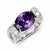 Sterling Silver Amethyst Color CZ Ring