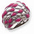 Sterling Silver Pink Enameled Ring