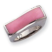 Sterling Silver Pink Resin Ring