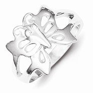Sterling Silver Solid Butterfly Ring