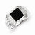 Sterling Silver Men's CZ and Onyx Ring