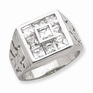 Sterling Silver Men's CZ Ring